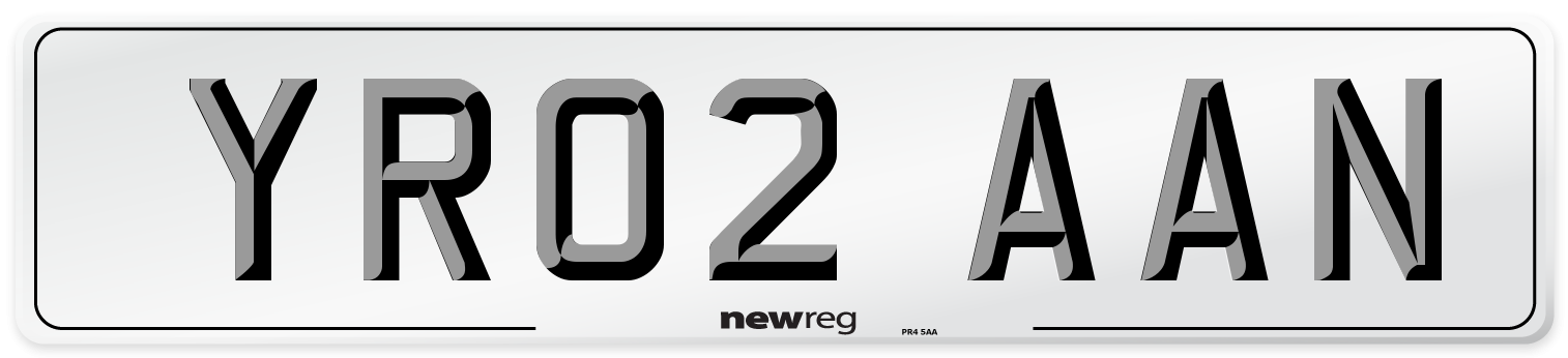 YR02 AAN Number Plate from New Reg